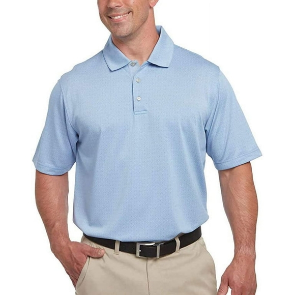 Pebble Beach Other - Pebble Beach Men's Light Blue 3 Button Short Sleeve Polo Shirt Size Large EUC